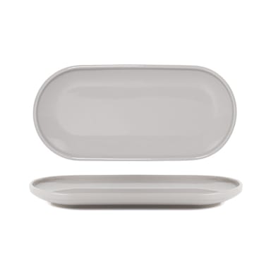FOH DSU012GYP23 Bevel Stone High Gloss 11 x 5 in Oval Plate