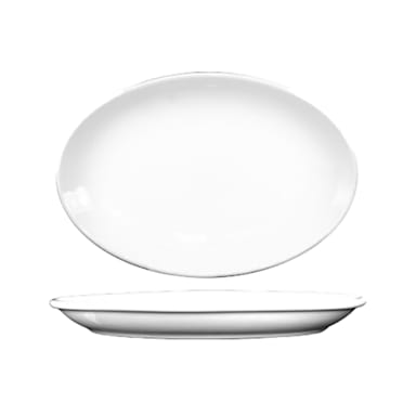 Int'l Tableware TN-51/DO-51 Torino White 15.5 x 11.75 Platter - 6 / CS