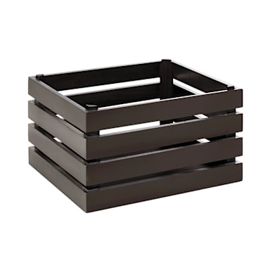 APS Germany APS 11724 Black 11-1/8 x 13-3/4" GN 1/2 Wooden Crate