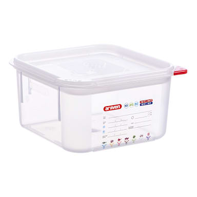 Araven 11851 Clear Polypropylene 2.1 quart Square Storage Container