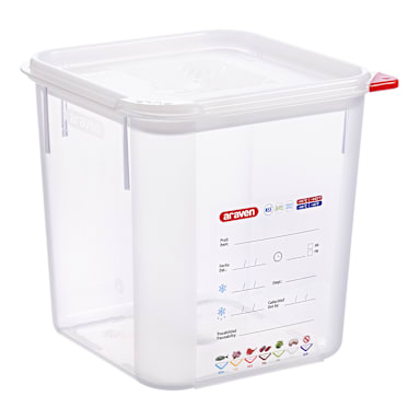 Araven 11852 Clear Polypropylene 4.2 quart Square Storage Container