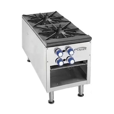 Imperial ISPA-18-2 Natural Gas 2-Burner Stock Pot Range