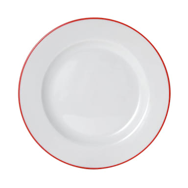 Mikasa 5260279 Bistro Pinstripe Red 7" Plate