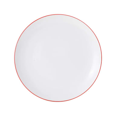 Mikasa 5260286 Bistro Pinstripe Red 10" Coupe Plate
