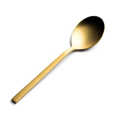 Bon Chef S3803GM Milan Matte Gold 7.1" Bouillon Spoon - Dozen