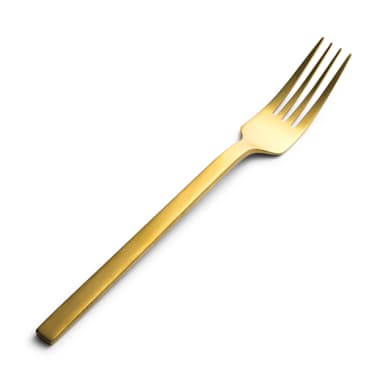 Bon Chef S3806GM Milan Matte Gold 8.25" Euro Dinner Fork - Dozen