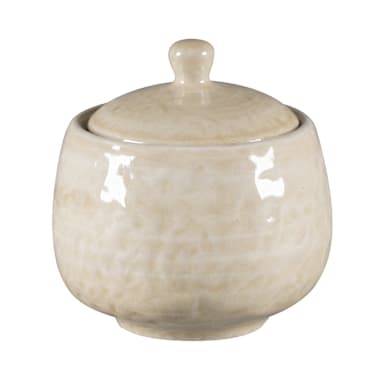 RAK Porcelain KSSU25VL Krush Vanilla 8.5 oz Sugar Bowl w/ Lid - 6 / CS