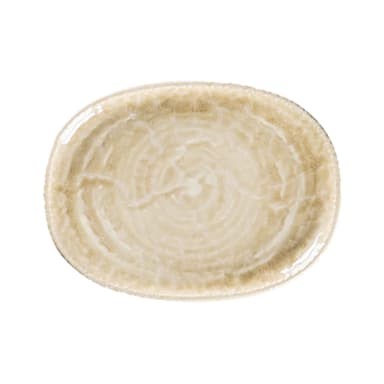 RAK Porcelain KSOP25VL Krush Vanilla 9.85 x 7.3 Oval Platter