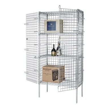 Darling Foodservice Chromate 18 x 48 x 63" Security Cage Kit