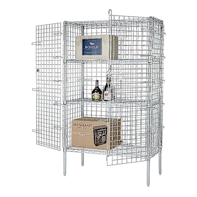 Darling Foodservice Chromate 18 x 60 x 63" Security Cage Kit