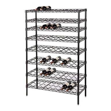 Darling Foodservice Black Epoxy 14 x 48 x 54" Wine Shelving Kit