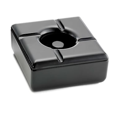 TableCraft WPA5BK Black Windproof 4-1/2"Sq x 2" Ashtray