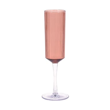 FOH ACH003PIT23 Gatsby Rose Plastic 6 ounce Champagne Flute