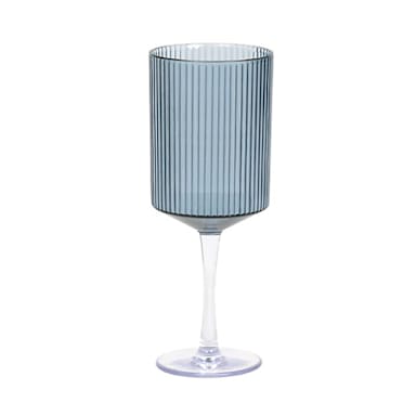 FOH AWI008BLT23 Gatsby Peacock Plastic 12 ounce Wine Glass
