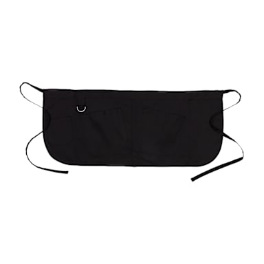 Chef Works AHN05-BLK-0 Black Poly/Cotton 16 x 38 Half Bistro Apron
