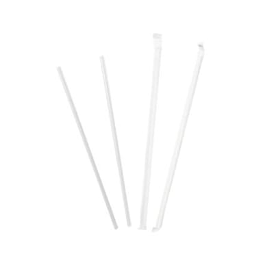 Bunzl 78980209 Translucent Wrapped 10.25" Jumbo Straw - 2000 / CS