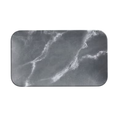American Metalcraft MCP12GM Gray Marble 12 x 7 Rect. Melamine Platter