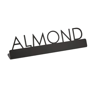 American Metalcraft SBA5 Black S/S ALMOND 5 x .75 x 1.5 in. Table Sign