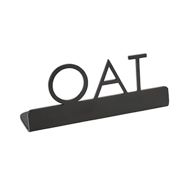 American Metalcraft SBO3 Black S/S OAT 3 x .75 x 1.5" Table Sign