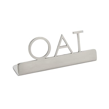 American Metalcraft SSO3 Silver S/S OAT 3 x .75 x 1.5 Table Sign