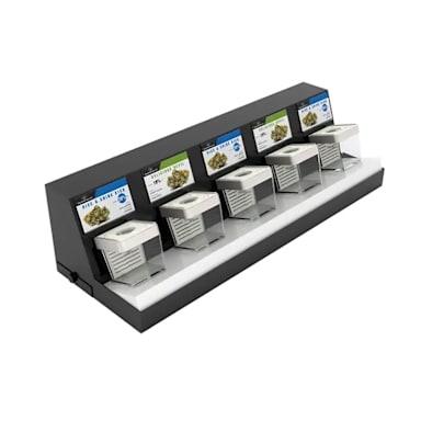 DisplayDispensary.com DDPLANT1S Blk 23 in 5 Flowerbox Cannabis Display