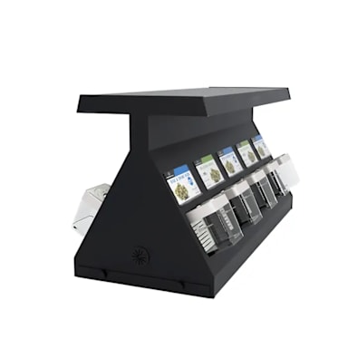 DisplayDispensary.com DDPLANT2 Bk Dbl Sided Flowerbox Cannabis Display