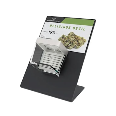 DisplayDispensary.com DDV64 Black Single Flowervase Cannabis Display