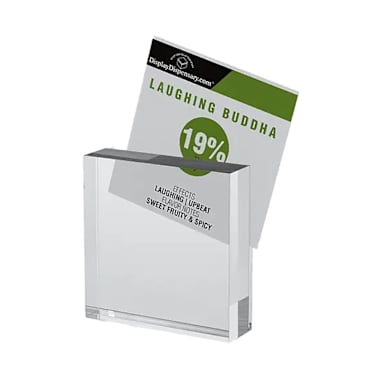 DisplayDispensary.com HVACTK33 Acrylic 3 x 3 Freestanding Card Holder