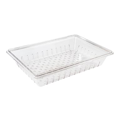 Darling Foodservice Clear PC 18 x 26 x 5" Food Box Colander