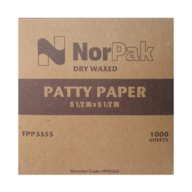 R.J. Schinner FPP5555 White 5.5" Square Patty Paper - 1000 / BX