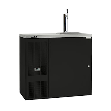 Perlick DDS36-BS-L-STK Black 36" Direct Draw Draft Beer Dispenser