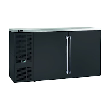 Perlick BBS60-BS-L-STK Black 2 Section 60"W Back Bar Refrigerator