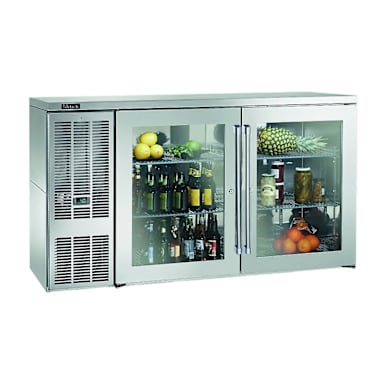 Perlick BBS60-SG-L-STK Glass 2 Section 60"W Back Bar Refrigerator