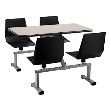 NPS CSBG2448-MDPEGY10 Black/Grey 24 x 48" Cluster Swivel Booth