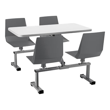 NPS CSBG2448-MDPEGY20 Charcoal/Grey 24 x 48" Cluster Swivel Booth