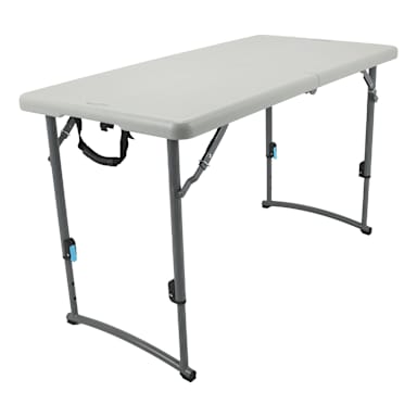 NPS BFHT-2448A White Plastic Fold In Half Picnic Table