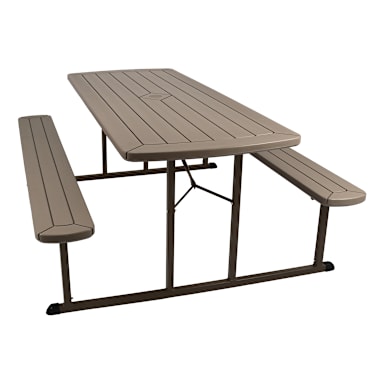 NPS BMPT3072-BR03 Brown NPS BMPT 72" Folding Picnic Table