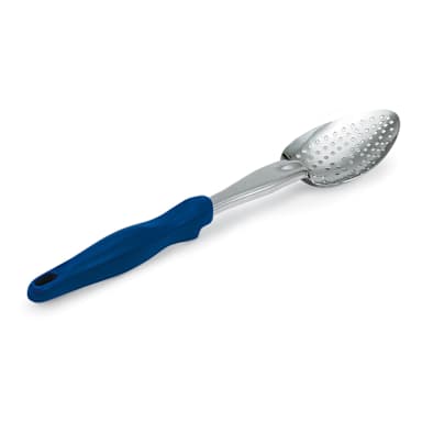 Vollrath 6414230 Blue Ergo Grip 14" Perforated Basting Spoon