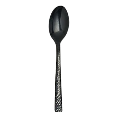 Varick 5736SX003 Malcolm Hammered Black 7.13 in. Dessert Spoon - Dozen