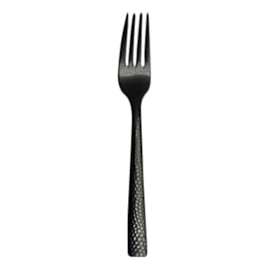 Varick 5736SX023 Malcolm Hammered Black 7.13 in. Dessert Fork - Dozen