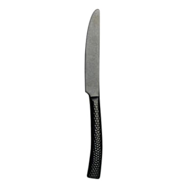Varick 5736SX042 Malcolm Hammered Black 9" Dinner Knife - Dozen