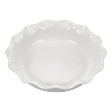 Le Creuset 71131023010005 Heritage White 9" Fluted Pie Dish