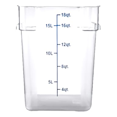 Darling Foodservice Clear Square 18 quart Storage Container