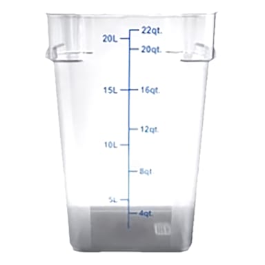 Darling Foodservice Clear Square 22 quart Storage Container