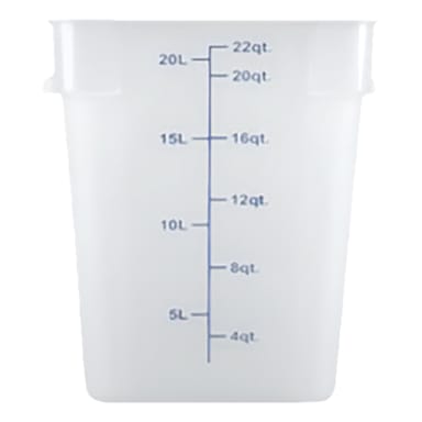Darling Foodservice Translucent Square 22 quart Storage Container