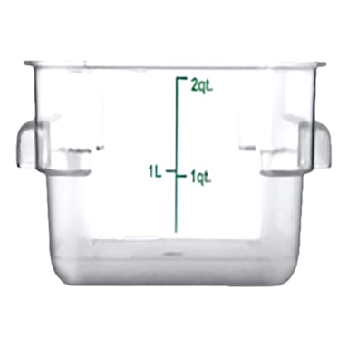 Darling Foodservice Clear Square 2 quart Storage Container