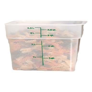 Darling Foodservice Translucent Square 4 quart Storage Container