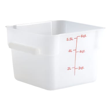 Darling Foodservice Translucent Square 6 quart Storage Container