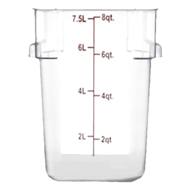 Darling Foodservice Clear Square 8 quart Storage Container