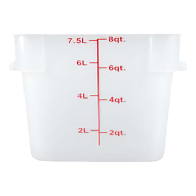 Darling Foodservice Translucent Square 8 quart Storage Container